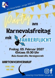 Karnevalsparty am Karnevalsfreitag @ Aula Saarstraße